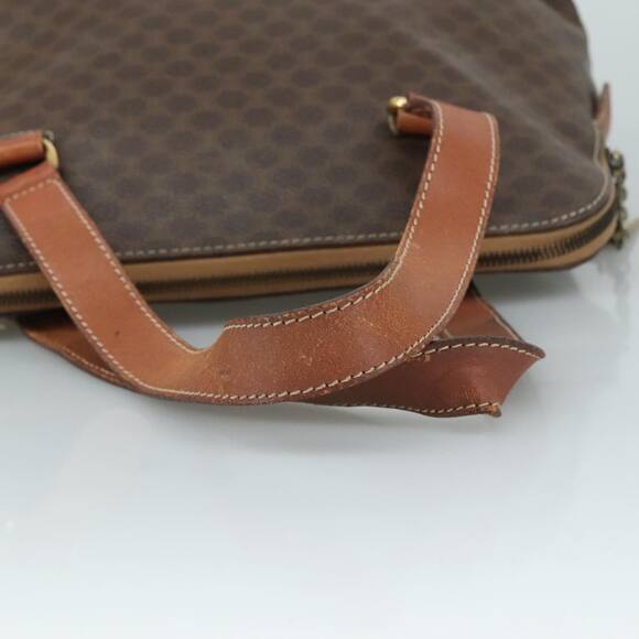 CELINE Macadam Canvas Hand Bag Pvc Leather Brown - Picture 7 of 12
